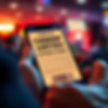 Digital Interaction with Lottery Tickets A digital lottery ticket displayed on a smartphone screen