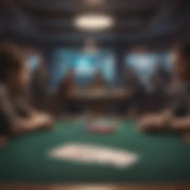 Virtual poker table in an immersive setting