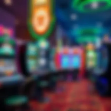 Illustration of various gaming machines available at Shamrock Sweepstakes Casino
