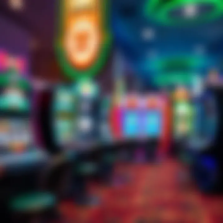 Illustration of various gaming machines available at Shamrock Sweepstakes Casino