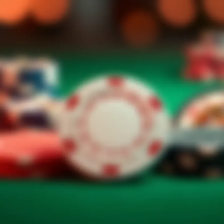 Close-up of a high-quality ceramic poker chip