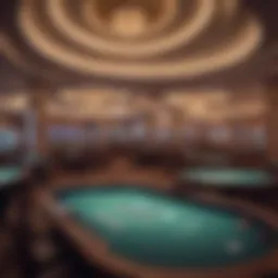 Elegant interior of Winstar Casino showcasing gaming tables