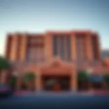Exterior view of Fire Rock Navajo Casino Hotel showcasing unique architectural design