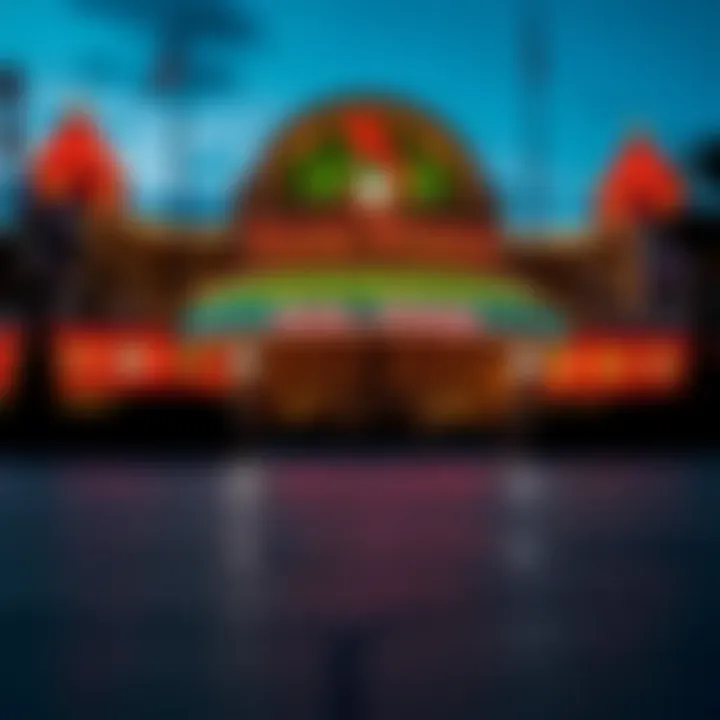 Stunning Nighttime Ambiance at Four Winds Breathtaking exterior view of Four Winds Casino at night