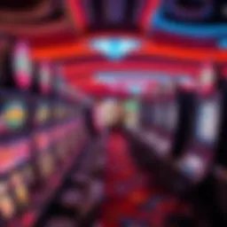 Vibrant gaming floor showcasing a variety of slot machines