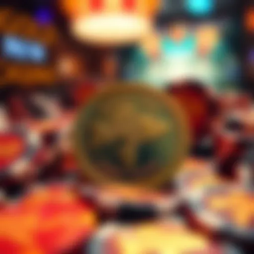 Vibrant Gold Fish Casino Coins A close-up of colorful Gold Fish Casino coins