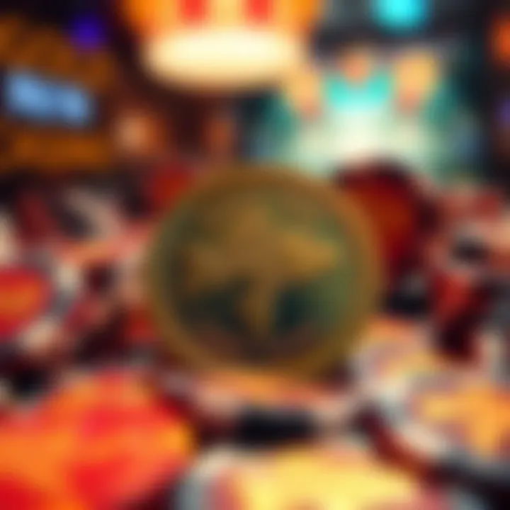 Vibrant Gold Fish Casino Coins A close-up of colorful Gold Fish Casino coins