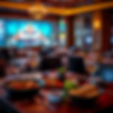 Luxurious dining setup with gourmet dishes