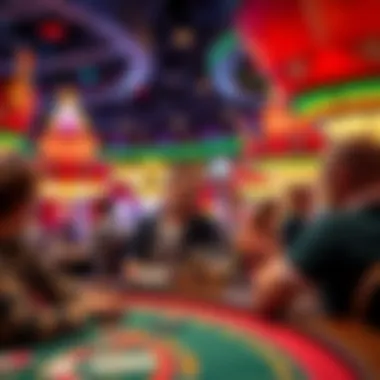Gambling enthusiasts at the gaming tables