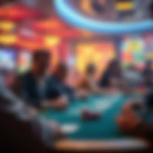 A captivating live poker game setting