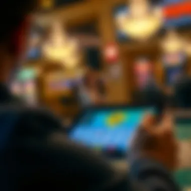 User engaging with the Pennsylvania Lottery app on a tablet