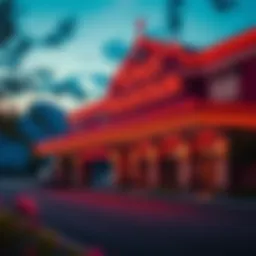 Exterior view of Kings Mountain Casino at dusk