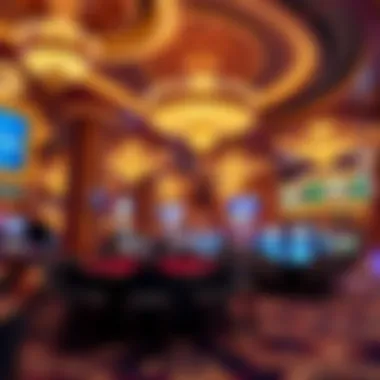 Luxurious casino lobby without resort fees