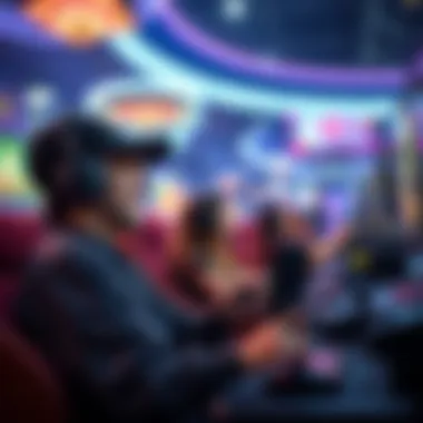 User enjoying a virtual gaming experience