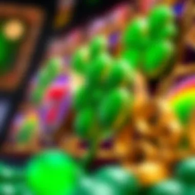 Close-up of the Lucky Shamrock 2 symbols and features