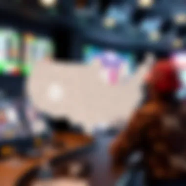 A detailed map showcasing legal sports betting jurisdictions