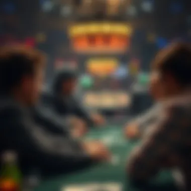 Engaging with Players Dealer interacting with players at the table