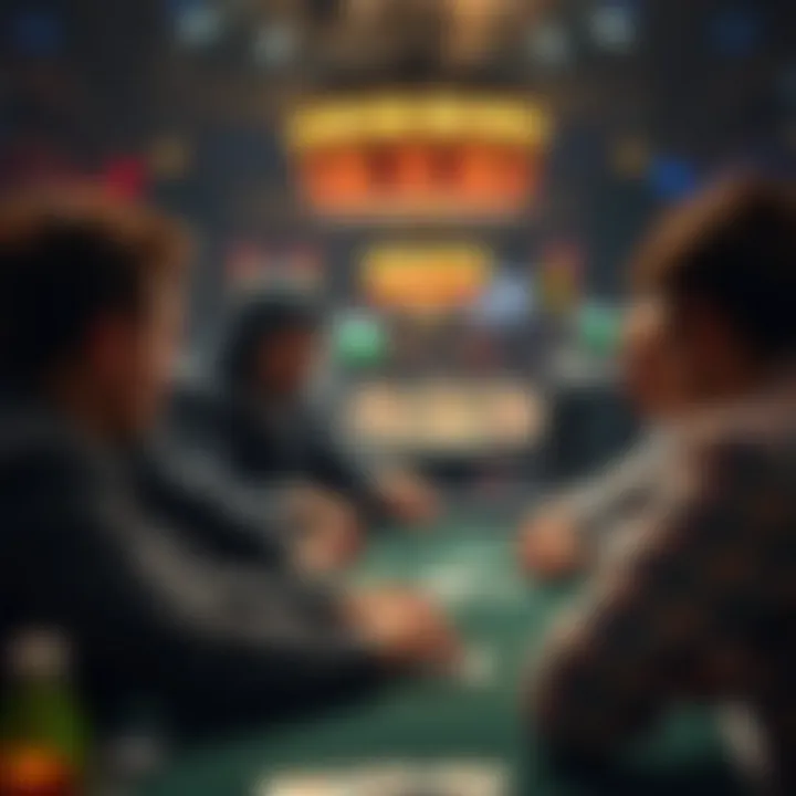 Engaging with Players Dealer interacting with players at the table