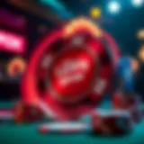 Conceptual illustration of a lucky chip spin in action