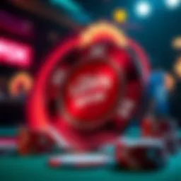 Conceptual illustration of a lucky chip spin in action