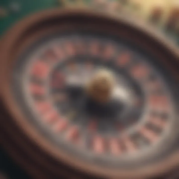 Close-up of roulette chips in various colors