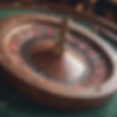 Roulette wheel showcasing various betting options