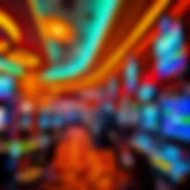 Interior gaming floor filled with various slot machines and gaming tables