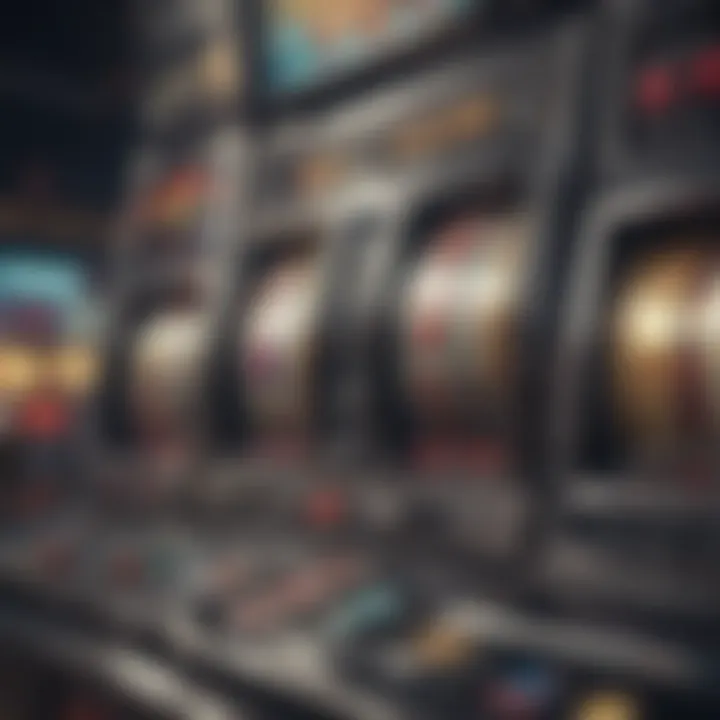 Close-up of modern slot machine technology