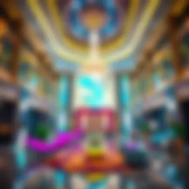 Luxurious interior lobby of the Mirage Resort featuring elegant design and vibrant decor.