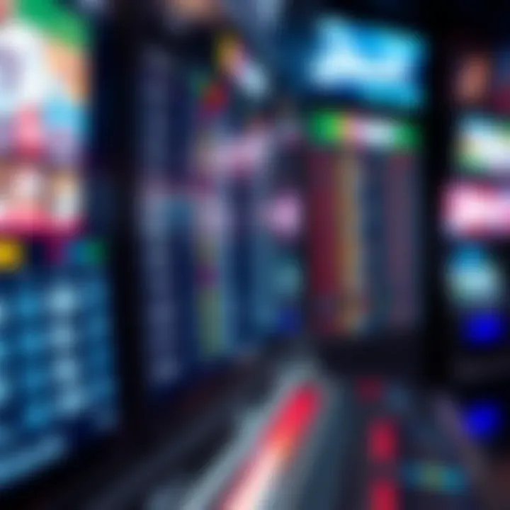 Sports Betting Screen at Monmouth Close-up of a sports betting screen displaying various betting options and odds.