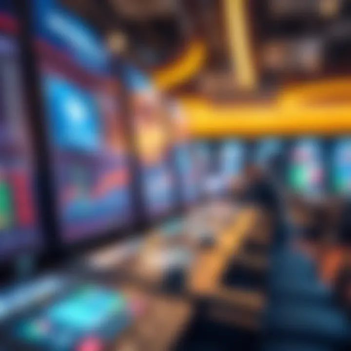 Advanced Betting Technology at Monmouth A modern betting terminal highlighting advanced technology in sports betting.