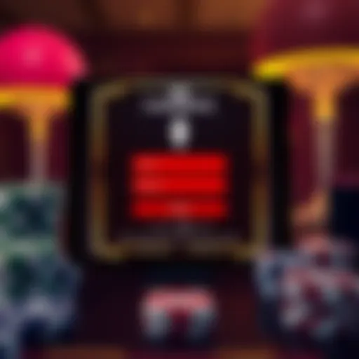 Casanova Casino Login Interface Digital sign-in interface showcasing security features