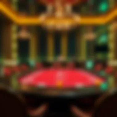 Elegant table set for a live dealer game