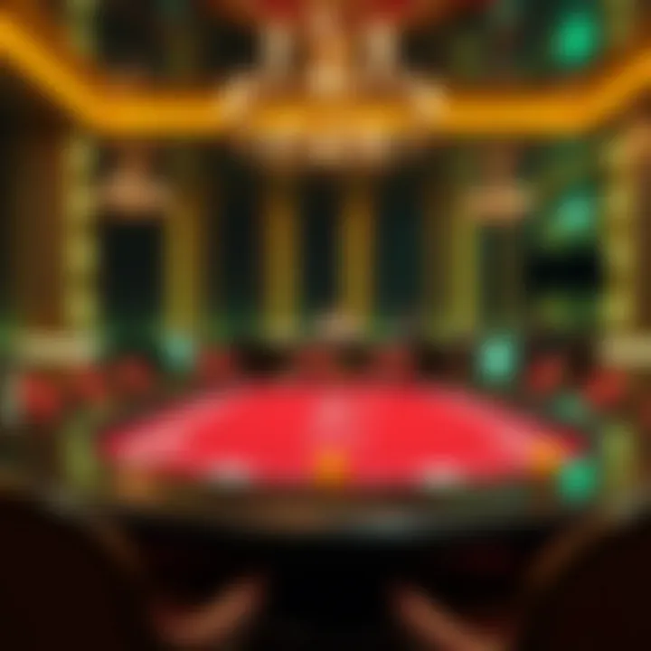 Elegant table set for a live dealer game