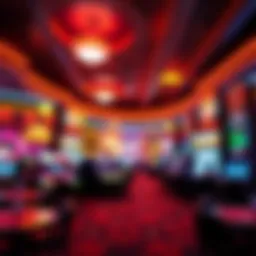 Casino at night with vibrant lights