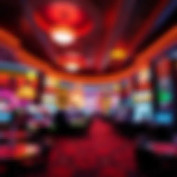 Casino at night with vibrant lights