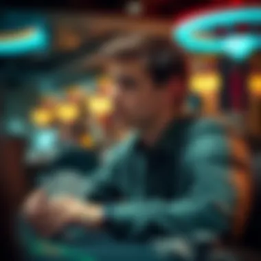 Player enjoying gaming with focused mindset