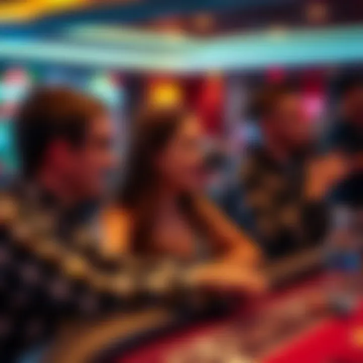Participants enjoying games at a casino fundraiser