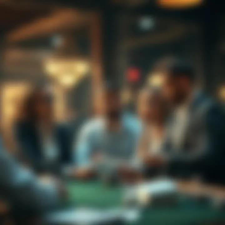 Fundraising team discussing strategies for success