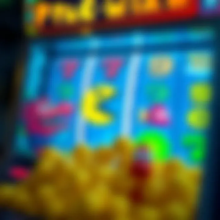 Classic Characters in Gameplay An illustration of classic Pac-Man characters incorporated into the slot machine gameplay