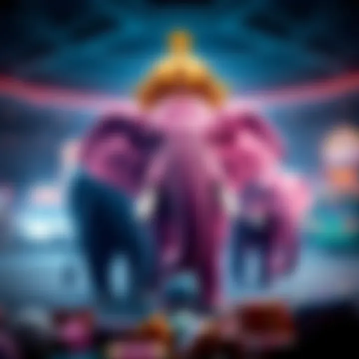 An overview of gameplay mechanics in Pink Elephants slot, emphasizing user interaction and features