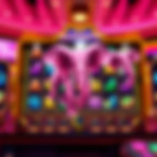 Engaging Interface of Pink Elephants Slot A vibrant depiction of the Pink Elephants slot interface showcasing colorful symbols and engaging graphics