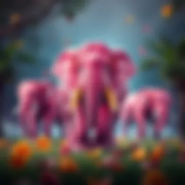 Illustration of unique symbols found in the Pink Elephants slot, highlighting their thematic significance