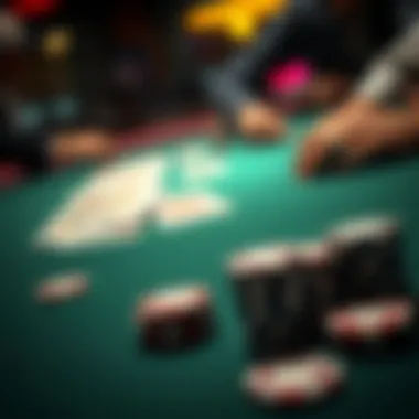 The Essence of Strategy at the Poker Table Close-up of a poker table with chips and cards