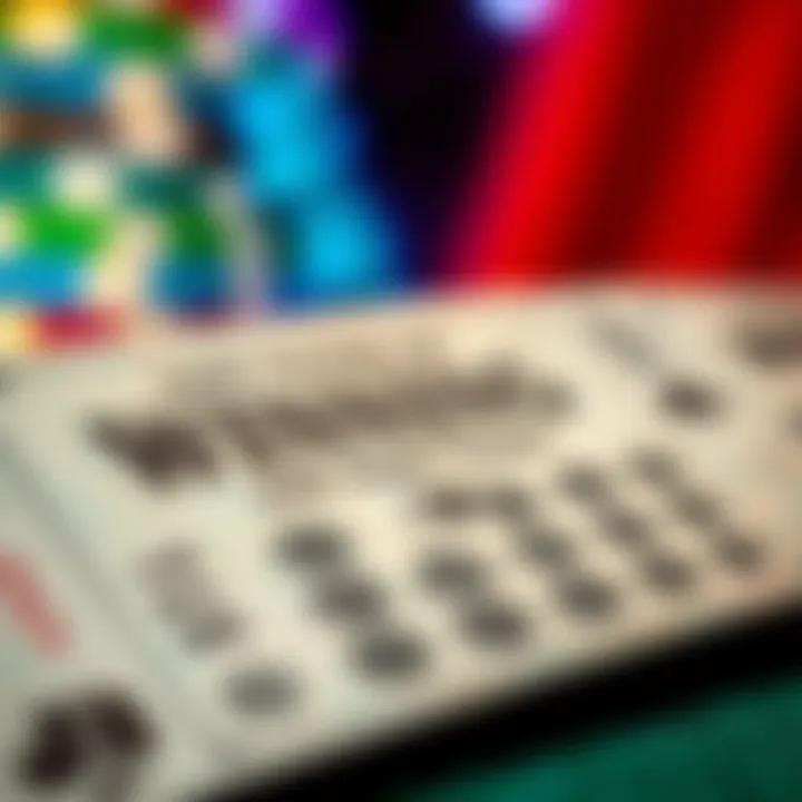 Close-up of a winning lottery ticket