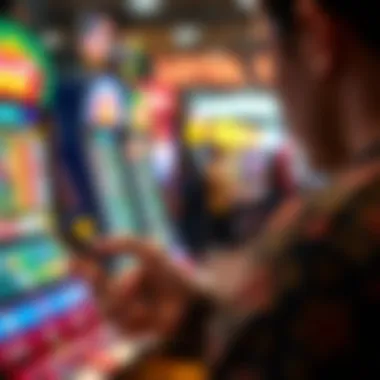 Convenience of Mobile Lottery Ticket Purchases A person using a smartphone to purchase a lottery ticket online