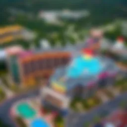 Aerial view of Resort World Casino in Catskills showcasing its grand architecture