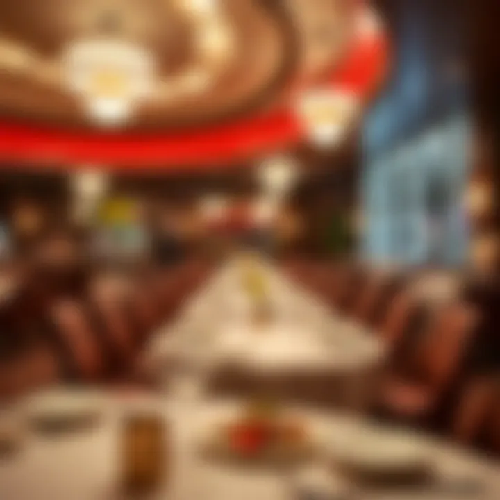 Gourmet Dining Experience Elegant dining area featuring a range of gourmet cuisines