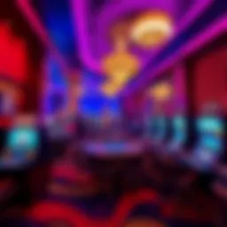 Luxurious gaming area with vibrant decor