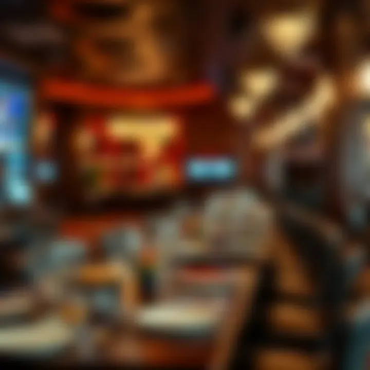 A beautifully arranged dining area highlighting the diverse culinary offerings at Rivers Casino